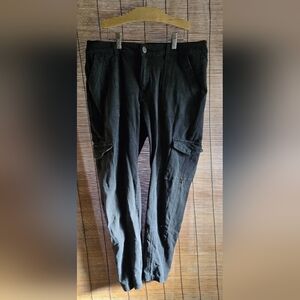 Pre-owned Womans Black Size 14 Time And Tru Cargo Style Pants